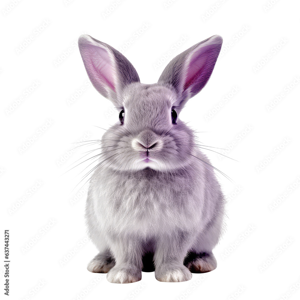 rabbit on a transparant background, PNG, Generative Ai. rabbit on a transparant background, PNG, Generative Ai.