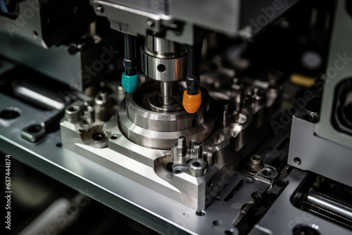 Unveiling the Artistry of Precision: An Intricate Close-up of an Injection Molding Machine in Dynamic Motion
