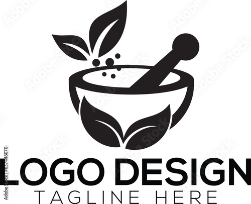 Herbal logo template design