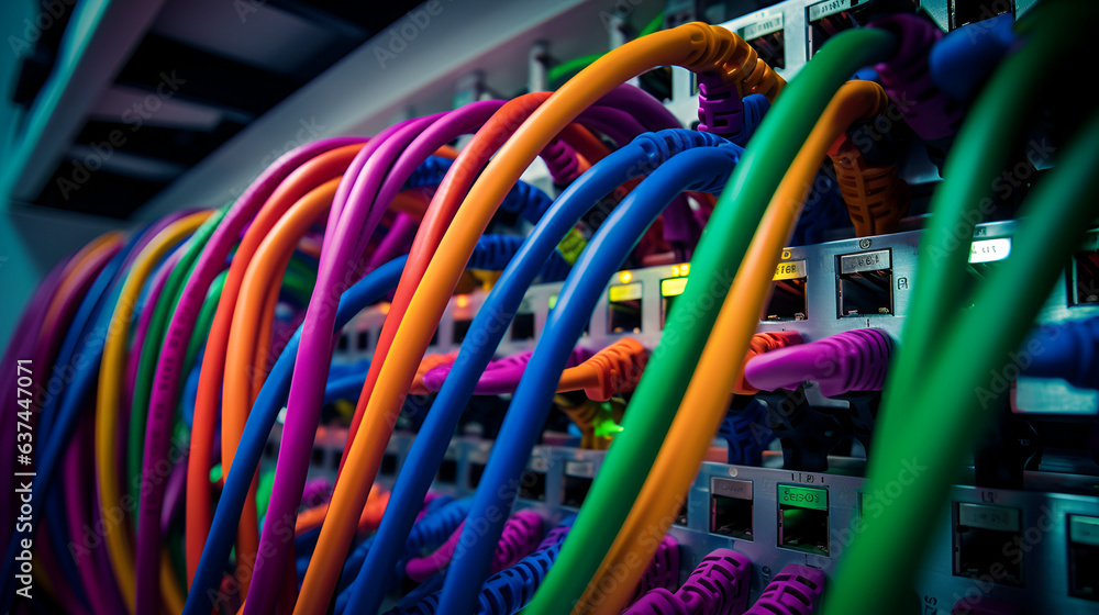 network cables connected to a router network cables connected to a router