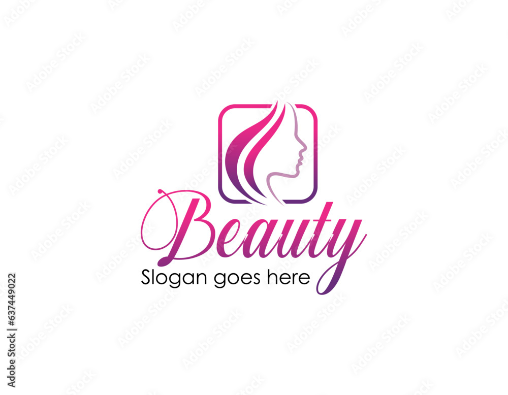 beauty haircut salon logo with scissor vector illustration design beauty haircut salon logo with scissor vector illustration design