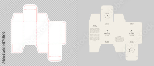 Cardboard box template. Cosmetic package box design. Vector illustration.