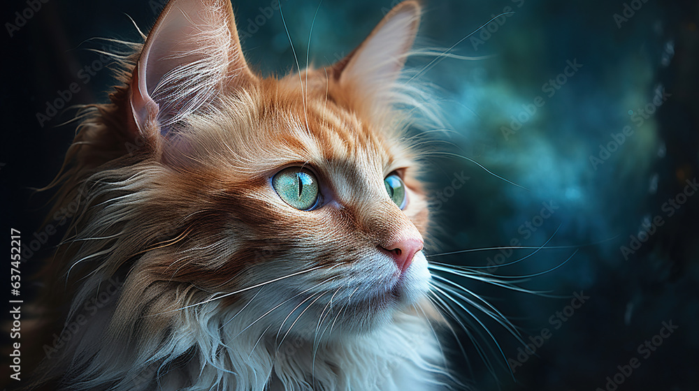 portrait of a cat.Generative Ai