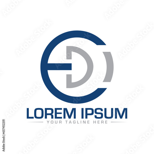 ED letter logo design modern logo design