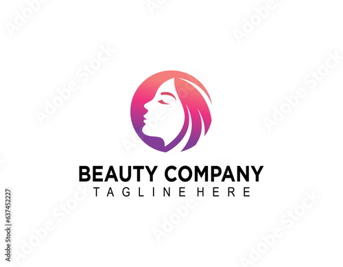 beauty cosmetic line art logo template vector illustration icon element