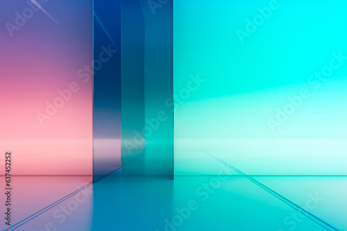 Abstract glass blue background