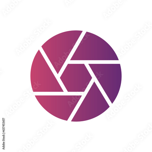 shutter flat gradient icon