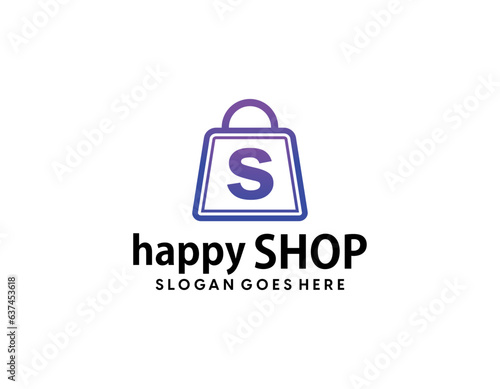Online Shop Logo designs Template, Vector illustration