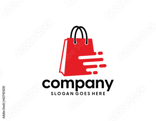 Online Shop Logo Template Design Vector