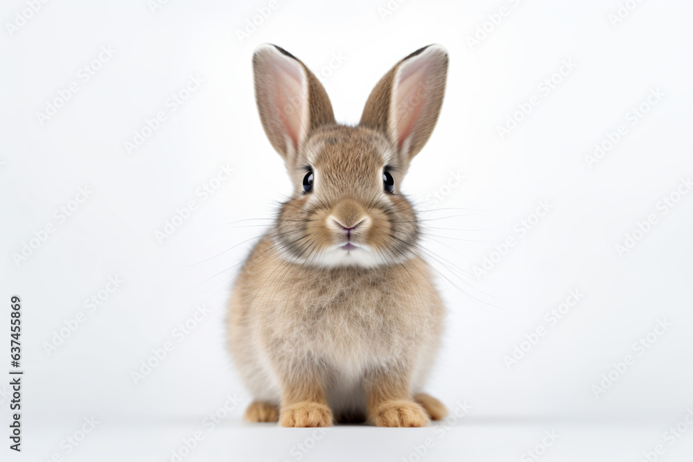 Fototapeta premium a small rabbit sitting on a white surface