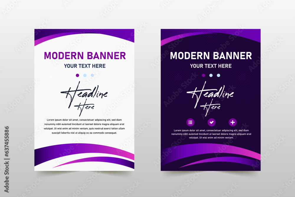 Abstract Purple Curved Banner Template Abstract Purple Curved Banner Template