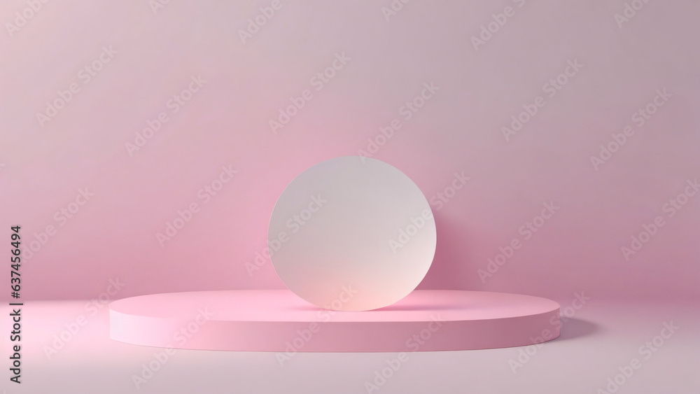 Minimal abstract background, primitive geometrical figures, pastel pink colors podium, 3D render Minimal abstract background, primitive geometrical figures, pastel pink colors podium, 3D render
