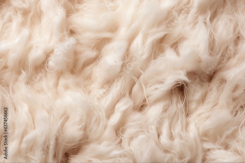 Australian Merino Wool - Closeup of Warm and Curly Fibres in Craft and Fabric Industry. Agriculture Background Concept: Generative AI