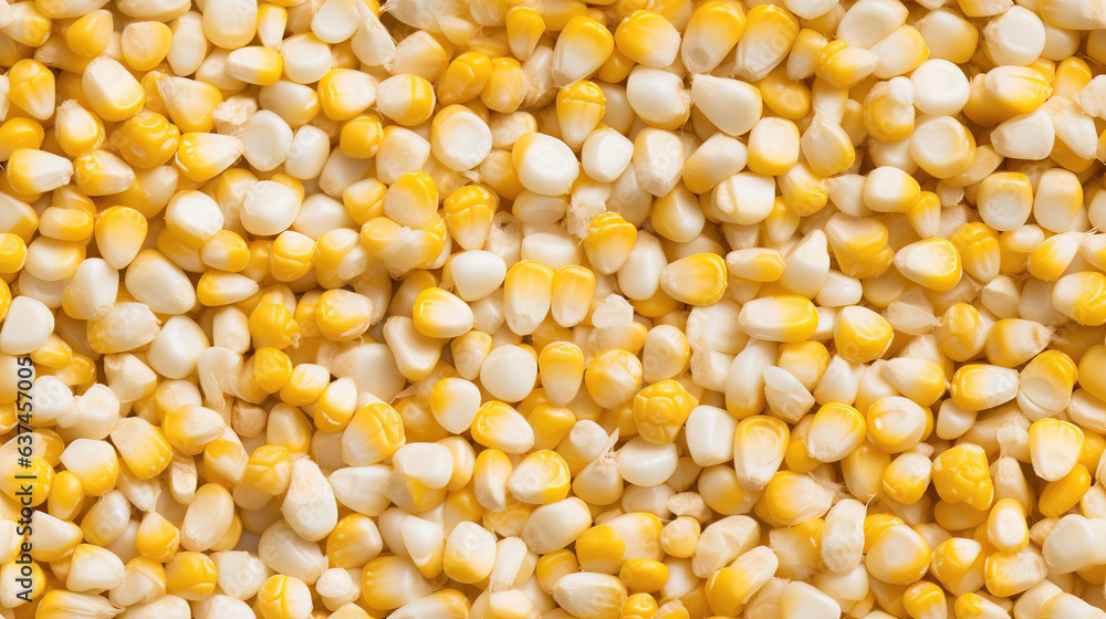 corn shot from top view background.Generative Ai corn shot from top view background.Generative Ai