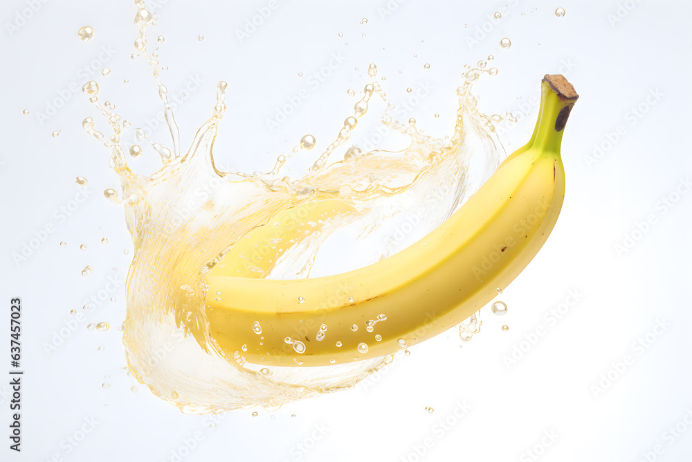Banana fruit fresh product showcase illustration