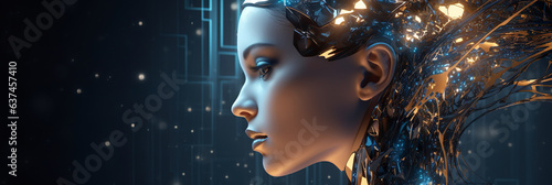 Futuristic Artificial intelligence AI (Gnerative AI) © lichtblitze
