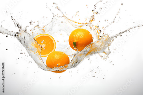 Orange fruit fresh product showcase illustration