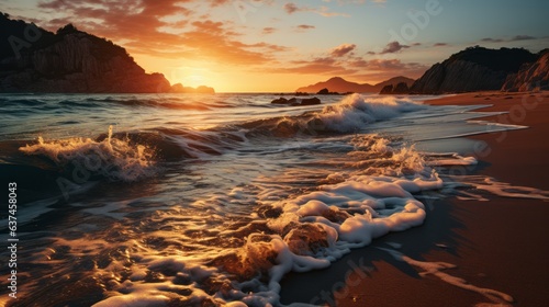 sunset at the beach © T-man stockphoto