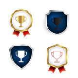 Abstract Trophy Badge and Label Collection