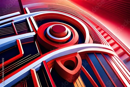 Red corporate business tech pattern