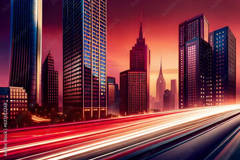 Obraz premium Red corporate business tech pattern