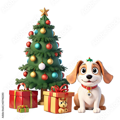 Dog Paw Lover & Winter Christmas Tree SVG bundle, face breed mama mom outline bandana paw prints