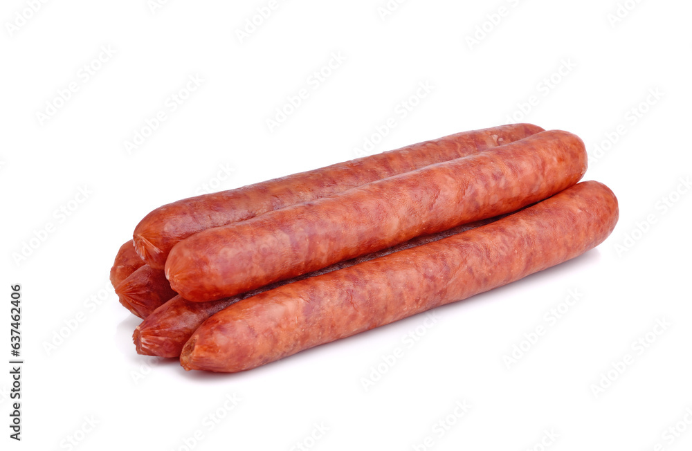 Chinese sausage isolated on white background Chinese sausage isolated on white background