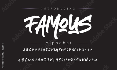 Famous Best Alphabet Painting Paint Brush Beauty Script Logotype Font lettering handwritten photo