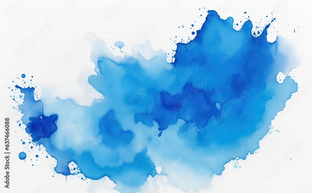 Obraz premium blue watercolor splashes