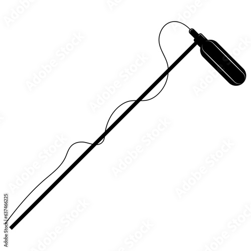 Boom microphone filming silhouette