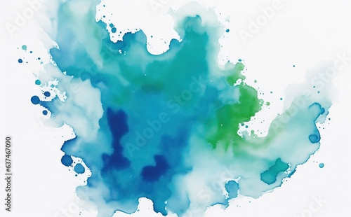 abstract watercolor background blue to green Gradient