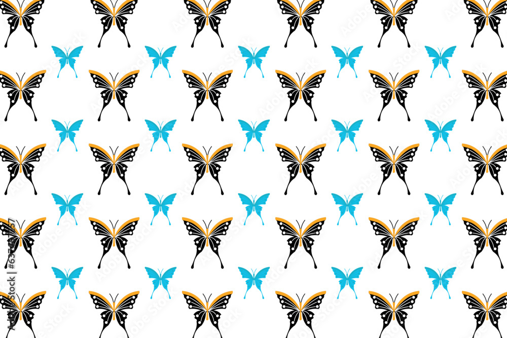 Flat Butterfly Animal Pattern Background