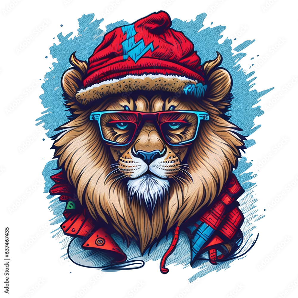 Winter Lion with Cap & Sunglasses SVG/PNG Bundle - Cute Transparent Design Winter Lion with Cap & Sunglasses SVG/PNG Bundle - Cute Transparent Design