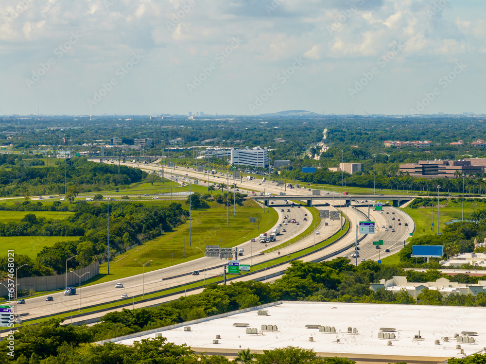 Aerial drone photo I75 Express Lanes