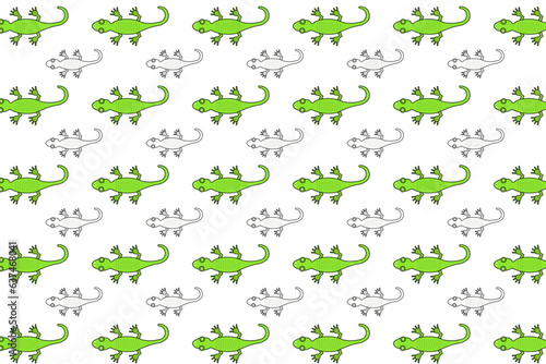 Flat Gecko Reptile Pattern Background