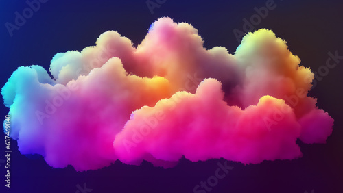 Colorful cloud with different colors