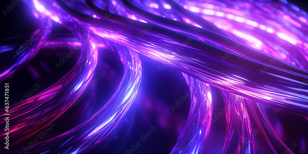 Beautiful neon cables background. Digital data flow concept Beautiful neon cables background. Digital data flow concept
