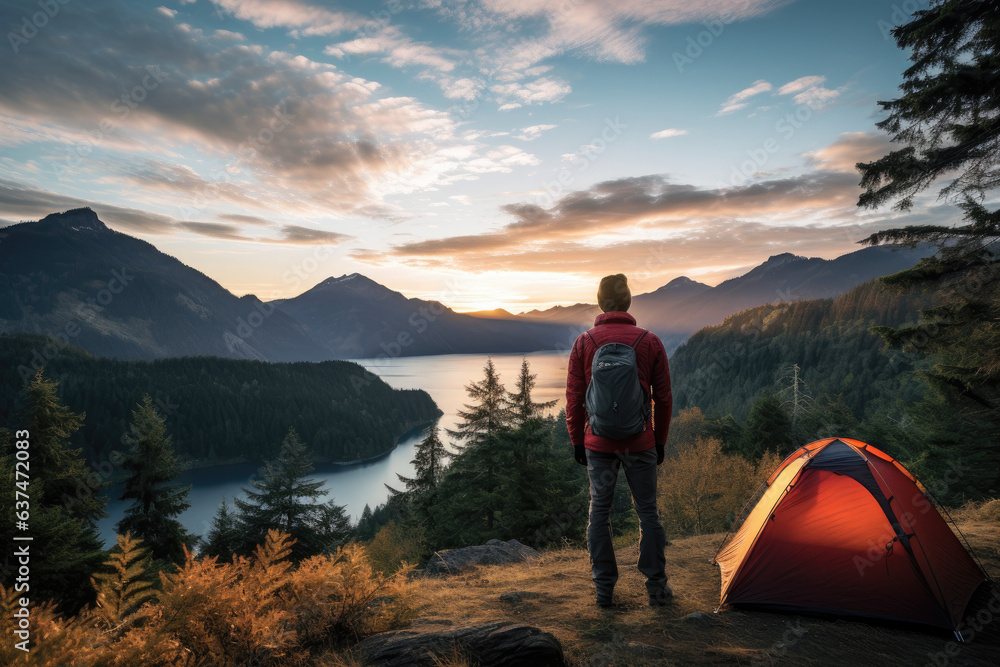 Fototapeta premium Camping in the mountains