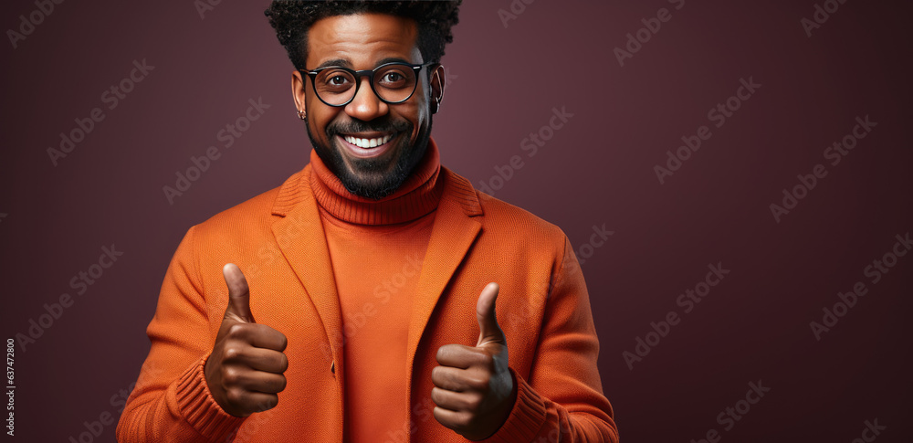 The man gives a thumbs up The man gives a thumbs up