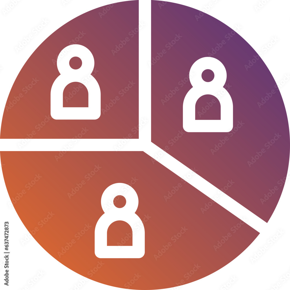 Demographics Gradient Icon Demographics Gradient Icon