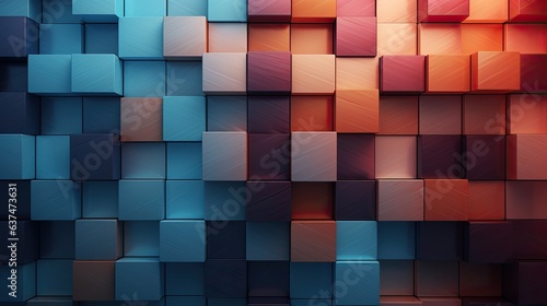 Abstract desktop wallpaper background, colorful squares
