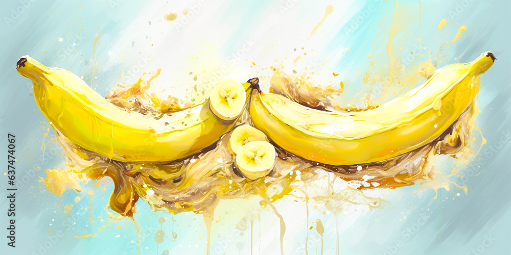 The banana slices are made from high quality silicone for a realistic look. Dynamic milk cream created using a special airbrush technique to simulate movement and texture.