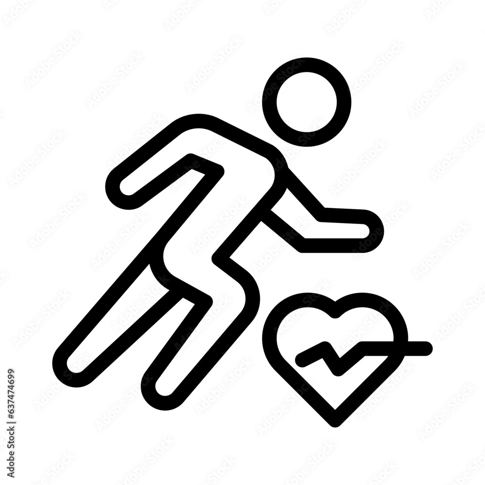 cardio line icon illustration vector graphic. Simple element illustration vector graphic, suitable for app, websites, and presentations isolated on white background cardio line icon illustration vector graphic. Simple element illustration vector graphic, suitable for app, websites, and presentations isolated on white background