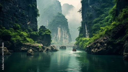 The Ma Pi Leng Gorge in Vietnam generative ai