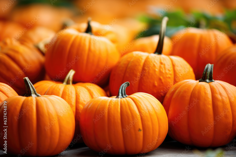 A large number of orange pumpkins A large number of orange pumpkins