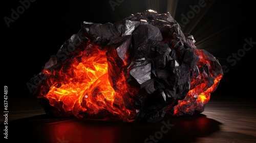 Red hot coal bar created with Generative AI technology.