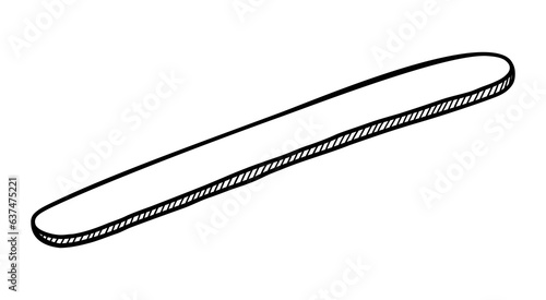 VECTOR ISOLATED ON A WHITE BACKGROUND DOODLE ILLUSTRATION OF A BLADE FOR APPLYING HOT WAX DURING DEPILATION