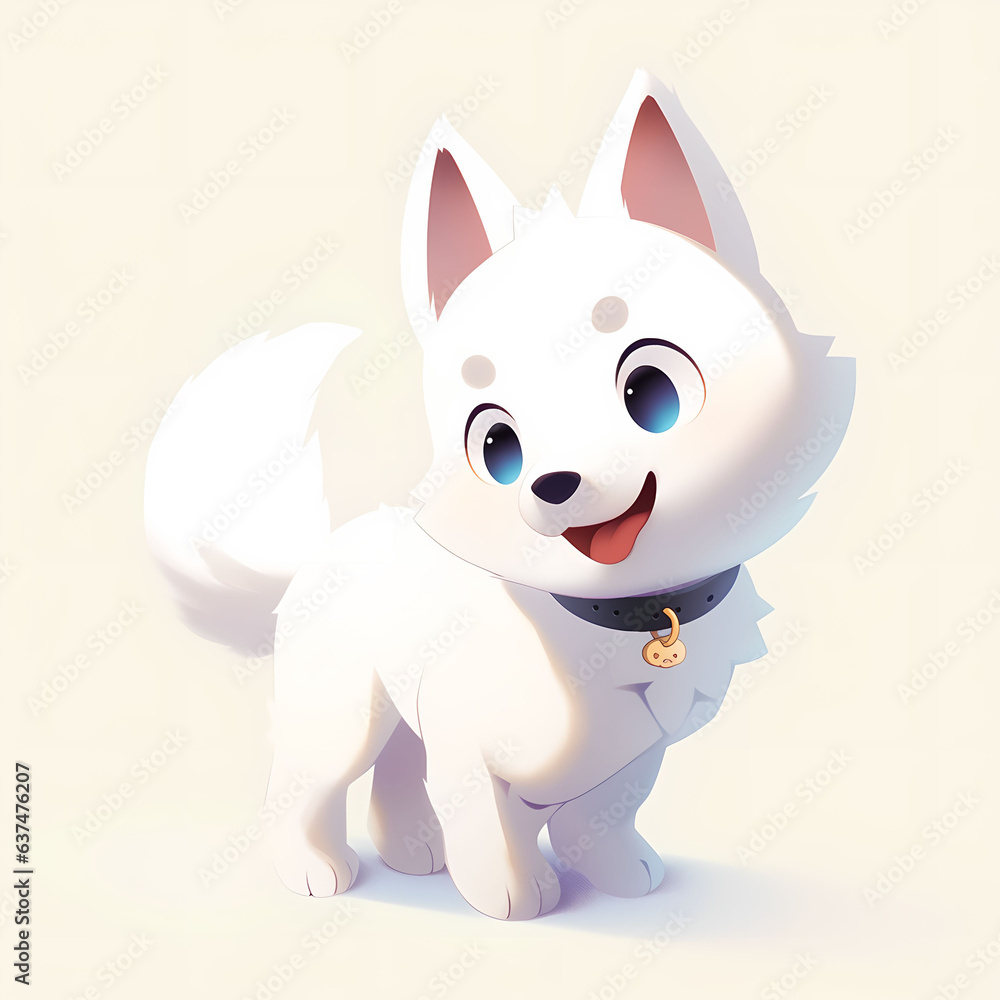 Cute little puppy on isolated background, generative AI Cute little puppy on isolated background, generative AI