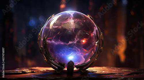 Colorful ancient sphere, 3d render