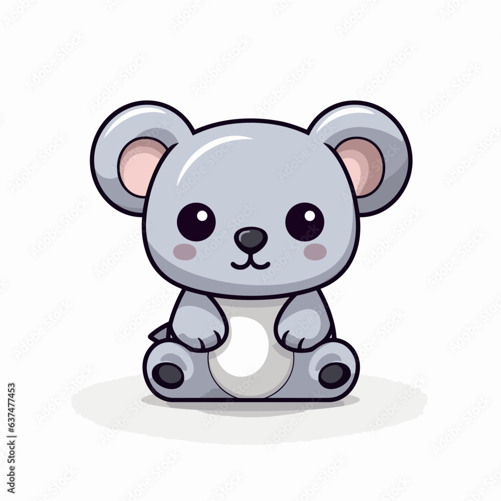 Naklejka premium Koala. Koala hand-drawn comic illustration. Cute vector doodle style cartoon illustration.